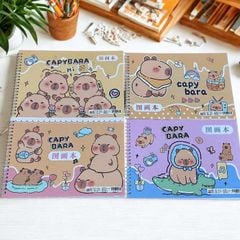 Vở Vẽ Mỹ Thuật Lò Xo A4 Depai Bìa Capybara 80g 30 Tờ A4-2005-3