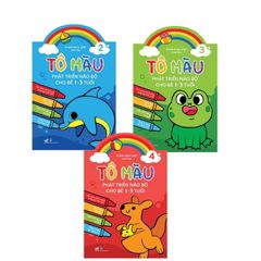 Combo 3 Sách Tô Màu Phát Triển Trí Não Bộ Cho Bé 1-3 Tuổi
