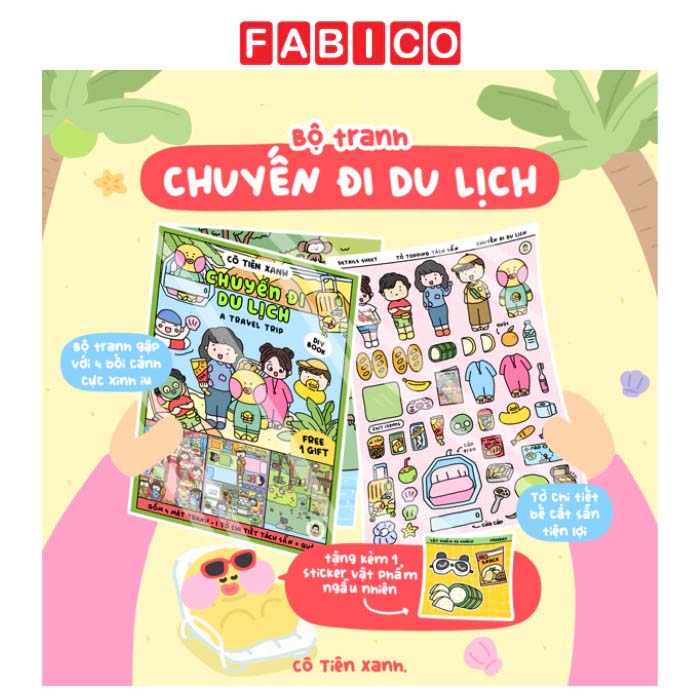 Bộ Tranh Tương Tác Cô Tiên Xanh - Chuyến Đi Du Lịch