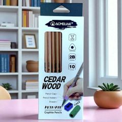 Hộp 10 Cây Bút Chì 2B Tam Giác Cao Cấp Cho Trẻ Dễ Viết Hiệu Acmeliae