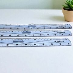 Bộ 3 Thước 30cm Kẻ Trong Suốt YALONG YL33007-30