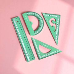 Bộ Thước Kẻ 4 Món Đo Độ, Eke Học Sinh Yalong YL233601