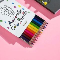 Bút Chì Màu Gốc Nước Cao Cấp ACMELIAE 12/24 Màu Kèm Cọ - Tô Vẽ Tranh Chuyên Nghiệp