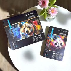 Hộp Thiếc 12/24 Bút Chì Màu Nước Kèm Cọ - Acmeliae