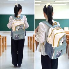 Balo Teen Nữ Omaska 9623 Kèm Huy Hiệu Thời Trang