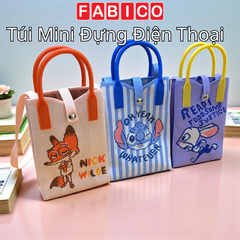 Túi Đeo Chéo Mini Disney Vải Canvas Cute, Túi Đựng Điện Thoại Nhỏ Gọn