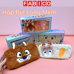 Bóp Viết Disney Lông Thú Mềm Mịn, Hộp Bút Học Sinh Cute
