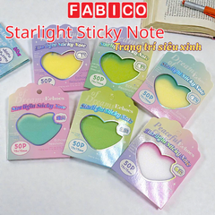 Giấy Note Hình Tim Starlight Sticky Note 75x75mm 50 Tờ