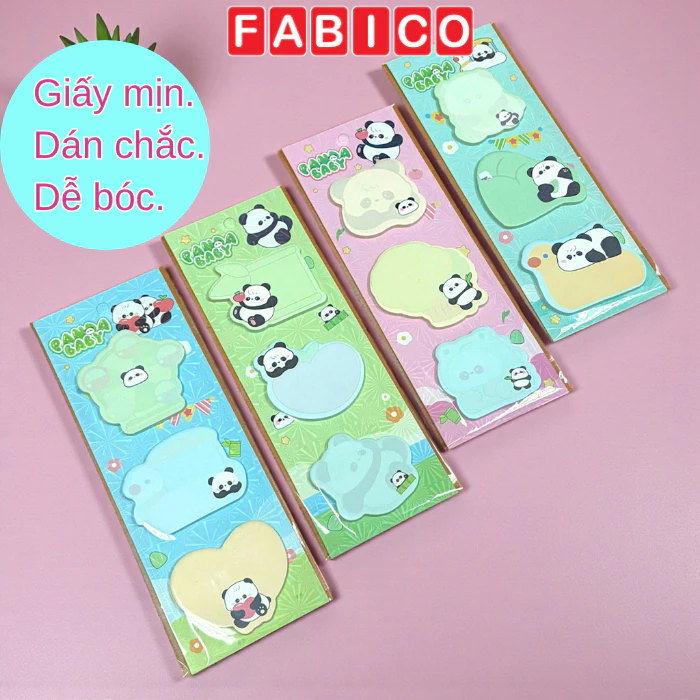 Giấy Note Panda Baby Dễ Thương 3 Mẫu Hình Gấu Trúc
