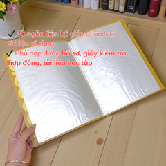 Bìa Lá 30 Ngăn A4 Truecolor Trong Suốt Pastel