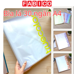 Bìa Lá 30 Ngăn A4 Truecolor Trong Suốt Pastel