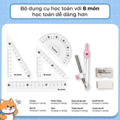 Bộ Dụng Cụ Học Toán 8 Món Thiên Long BTS-023