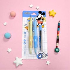 Bộ 2 Cây Bút Chì 2B Chuốt Tự Động Kèm Ruột Mickey Disney Pastel