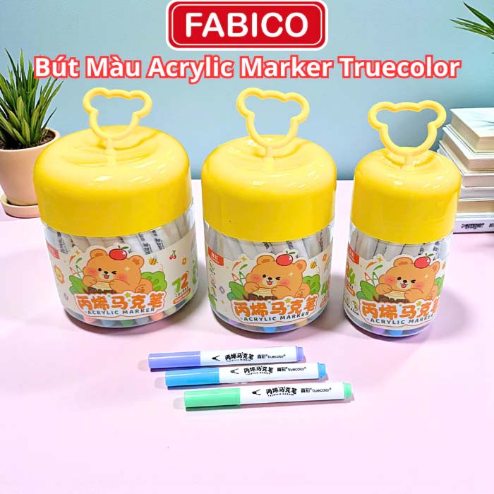 Bộ Bút Lông Màu Acrylic Marker Truecolor ZCW-4666 24/48/72 Màu