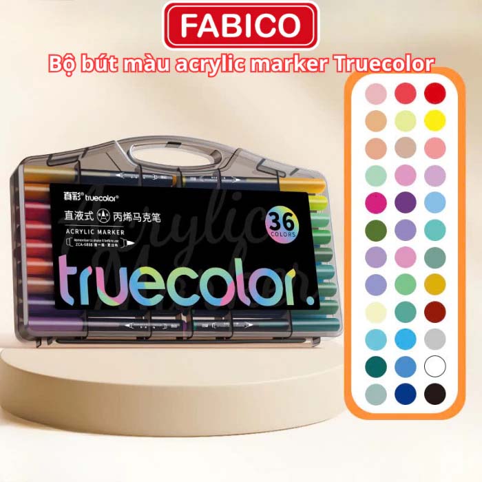 Bộ Bút Màu Acrylic Marker Truecolor ZCA-6888 12/24/36/48 Màu