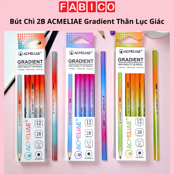 Hộp 12 Cây Bút Chì Sketch 2B ACMELIAE Gradient