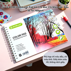 Sổ Vẽ Chì Màu A4 Color Pad ACMELIAE Gáy Lò Xo