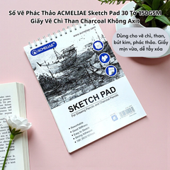 Sổ Vẽ A4 Sketch Pad ACMELIAE Gáy Lò Xo