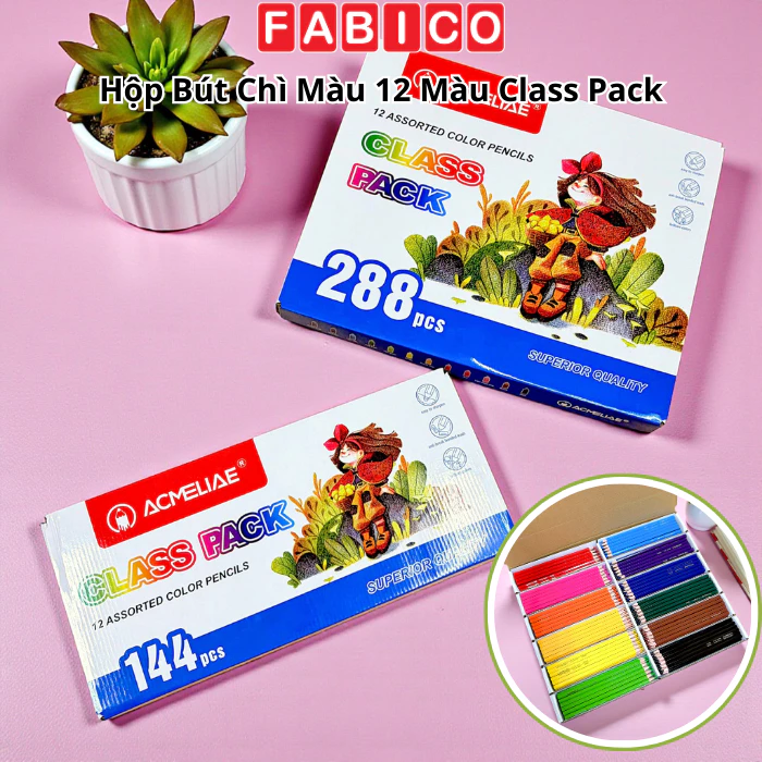 Hộp Bút Chì Màu Class Pack 144/288 Cây 12 Màu ACMELIAE