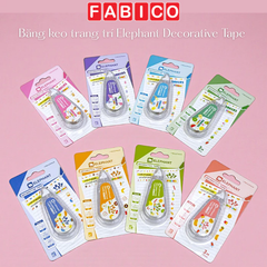 Băng keo trang trí Elephant Decorative Tape 3m x 5mm dạng bút kéo tiện lợi