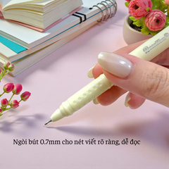 Bút gel Quantum Jammy mực xanh 0.7mm thân pastel viết êm mực đều