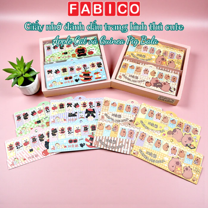 Giấy Nhớ Đánh Dấu Trang Hình Thú Cute Dễ Thương