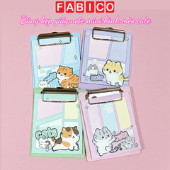 Bảng Kẹp Giấy Note Mini Hình Mèo Cute Pastel