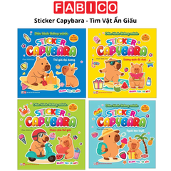 Trọn Bộ 4 Quyển Sticker Capybara - Tìm Vật Ẩn Giấu