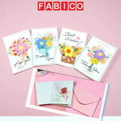 Thiệp Chúc Mừng Hoa Nổi 3D Ningge Handmade Trang Trí Quà Tặng