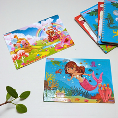 Bộ Xếp Hình Khổ A4 Puzzle Minh Châu Nhiều Chủ Đề Cho Bé