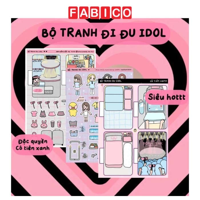 Bộ Tranh Tương Tác Cô Tiên Xanh - Đi Đu Idol