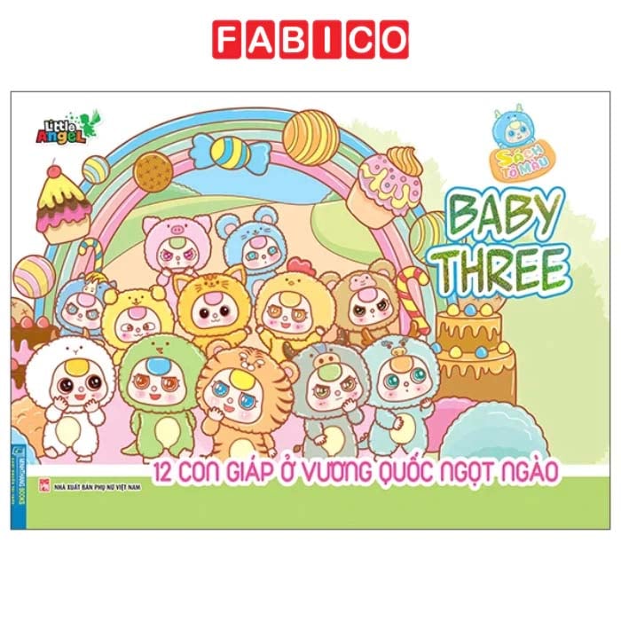 Sách Tô Màu Baby Three - 12 Con Giáp Ở Vương Quốc Ngọt Ngào