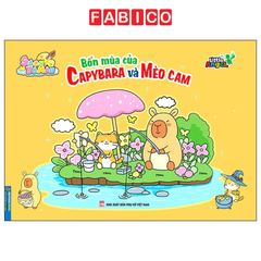 Sách Tô Màu - Bốn Mùa Của Capybara Và Mèo Cam