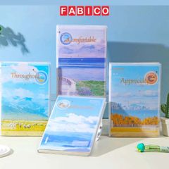 Sổ Tay Bìa Nhựa A5 DEPAI Giấy Kẻ Ngang 200 Trang Sổ Ghi Chép White Clouds