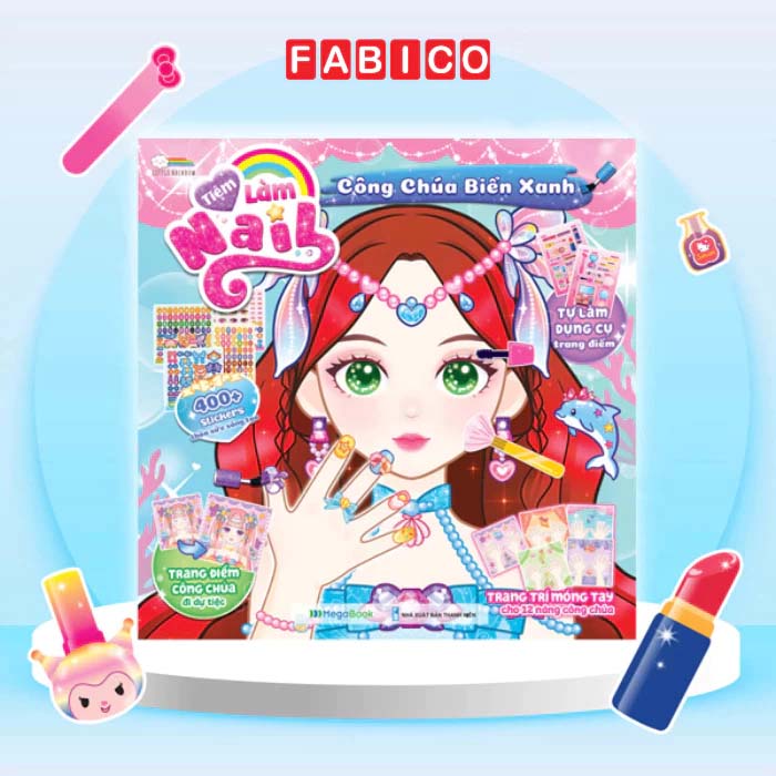 Tiệm Làm Nail - Trọn Bộ 4 Công Chúa Biển Xanh/ Cổ Tích/ Hoạt Hình/ Kẹo Ngọt