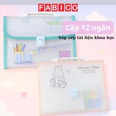 Cặp File Hồ Sơ Tài Liệu A4 12 Ngăn Mở Rộng Pastel Nhiều Màu Tiện Lợi