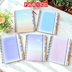 Sổ Tay Lò Xo Phân Trang A5 Kẻ Ngang 80gsm 248 Trang Depai Bìa Trong Chống Nước