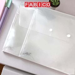 Combo 10 Túi Nhựa Đựng Tài Liệu Clear Bag F4 Elfen Trong Suốt Đựng Giấy A4