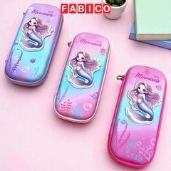 Hộp Bút Nhựa Kéo Khóa 3D Hình Nàng Tiên Cá Dễ Thương