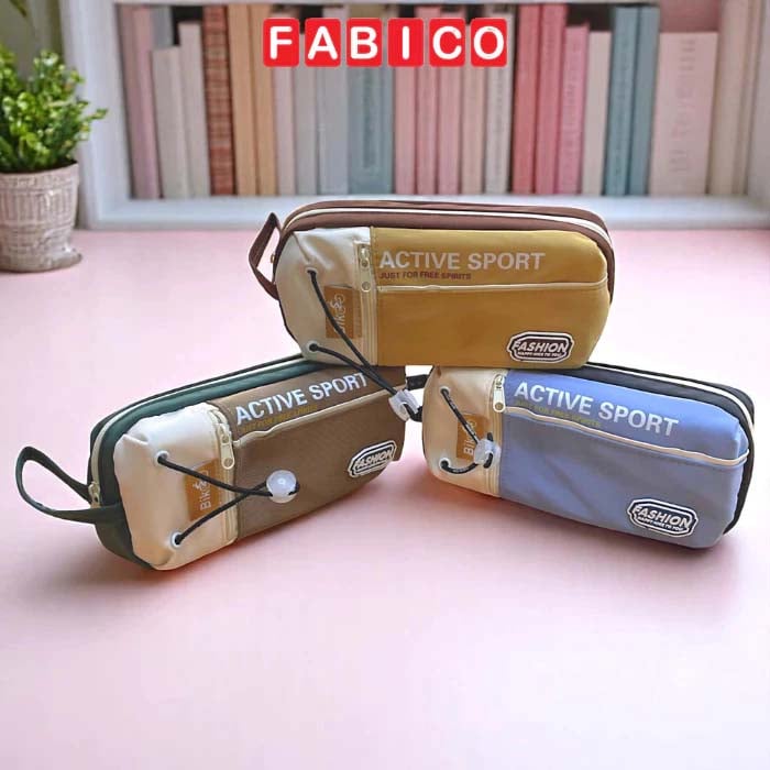 Bóp Viết Vải Dạng Túi Khóa Kéo Ngăn Rộng Sức Chứa Lớn Chống Nước