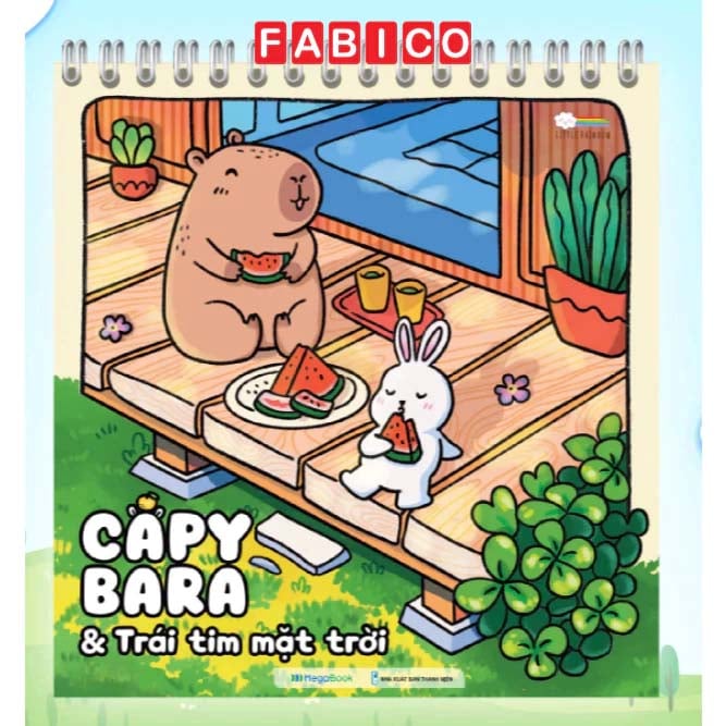 Sách Tô Màu Capybara Và Trái Tim Mặt Trời