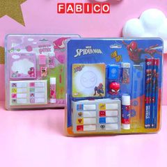 Bộ Combo 8 Món Dụng Cụ Học Disney - Gồm Bút Chì, Gôm, Tẩy, Ghi chú, Hồ Dán, Chuốt Chì, Thước