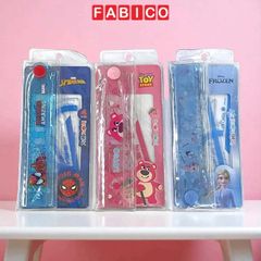 Bộ 4 Món Dụng Cụ Hình Học Disney - Set Thước Kẻ A74029-T1X