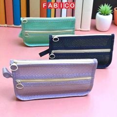 Bóp Viết Vải Dạng Lưới KinhShion LJ-001 - Túi Lưới 2 Ngăn Khoang Rộng Thoáng Khí