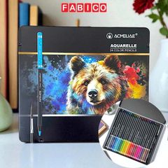 Hộp Thiếc 12/24 Bút Chì Màu Nước Kèm Cọ - Acmeliae