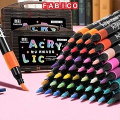 Bút Sơn Màu Acrylic Maker Truecolor Thân Bút Mảnh Hộp Nhựa 24/36/48/60 Màu Vẽ Được Trên Mọi Chất Liệu ZCA220