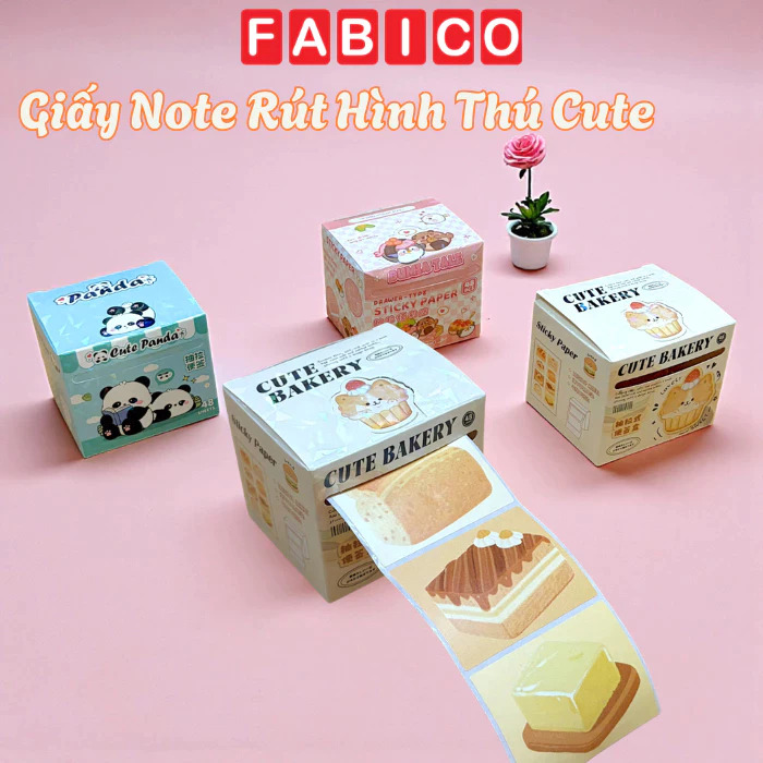 Giấy Note Rút Hình Thú Cute 48 Tờ