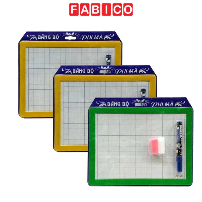 Bảng Trắng A4 Kẻ Ô + Lau Bảng + Bút Lông Bảng Phi Mã