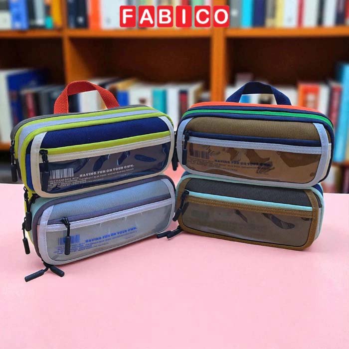 Bóp Viết Vải 3 Ngăn Ourfun FX19657 Sức Chứa Lớn Chống Nước