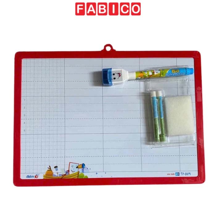Bảng 2 Mặt A4 Kẻ Ngang + Kẻ Ô Kèm Bút Lông Bảng Thiên Long B-09